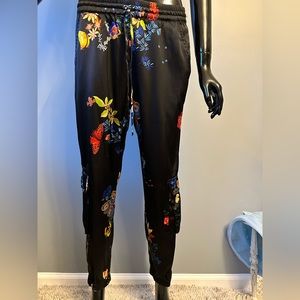 Johnny Was Silk Floral Joggers